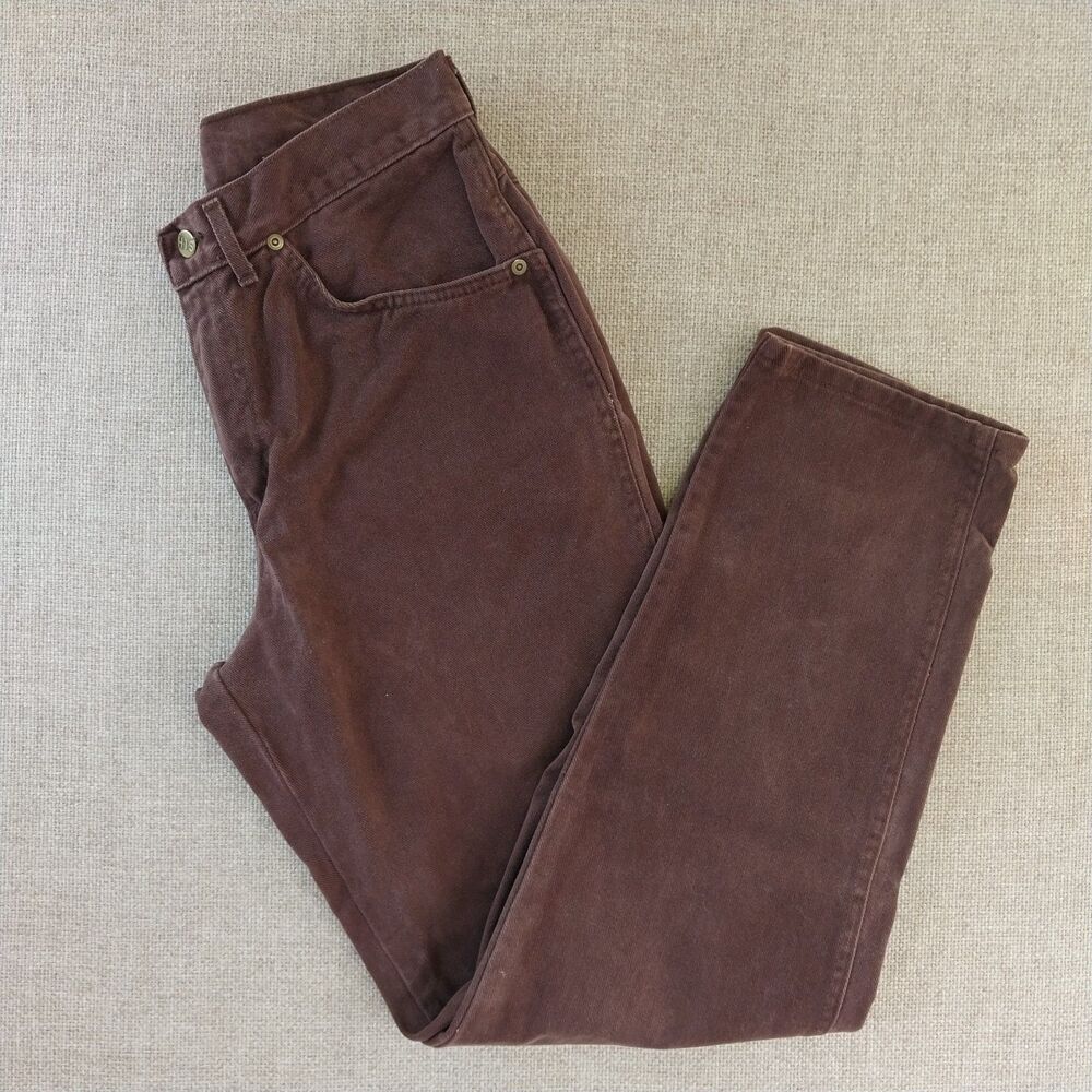 Vintage H.I.S. Womens Chocolate Brown Denim High Rise Mom 5-Pocket Jeans